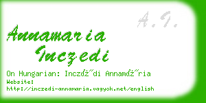 annamaria inczedi business card